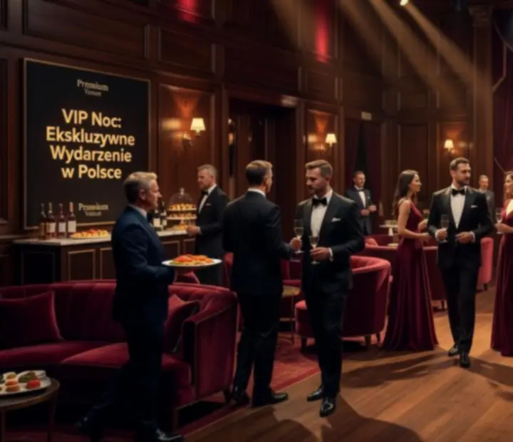 Ekskluzywny wieczór VIP w eleganckim lounge z nastrojowym oświetleniem